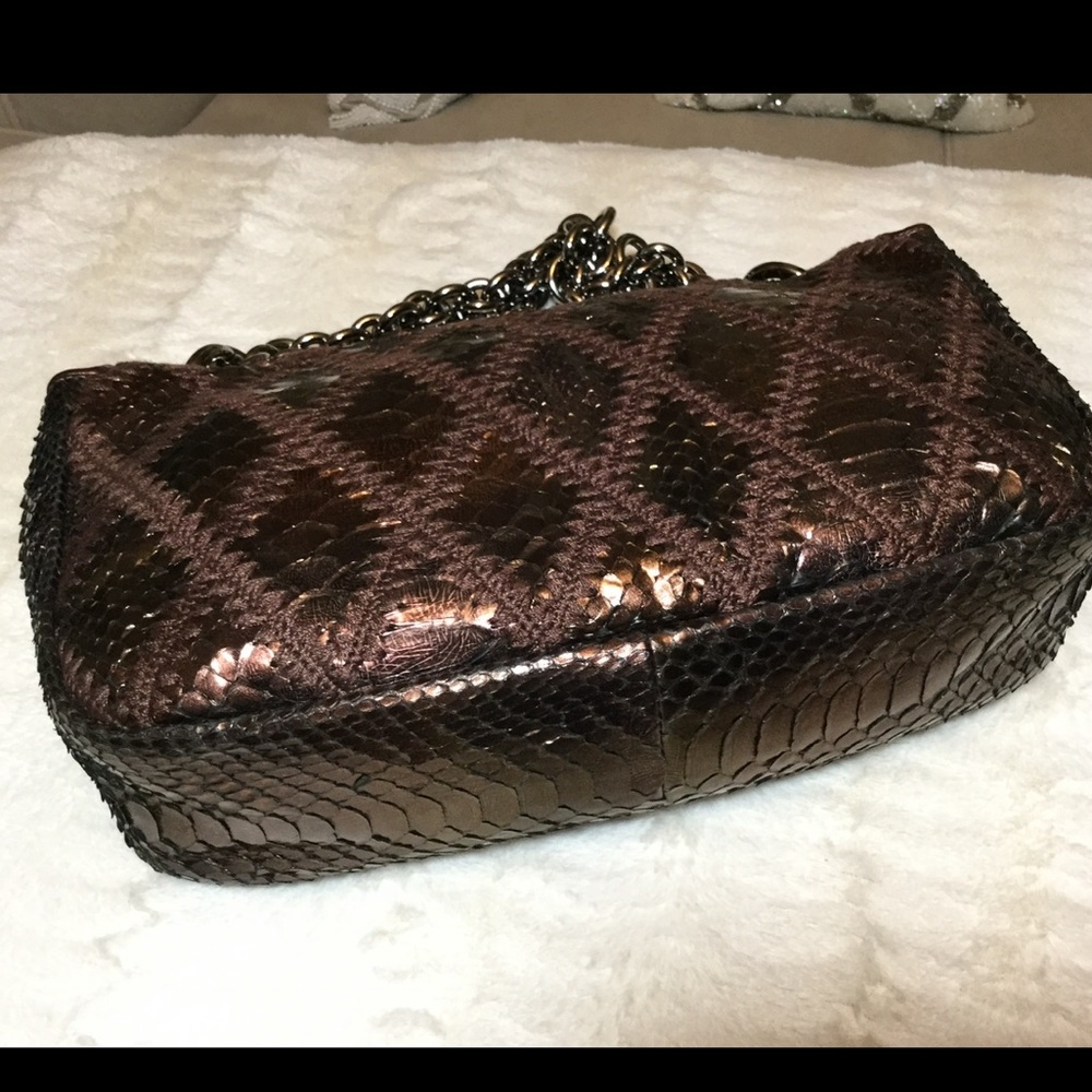 Chanel bronze metal python crochet bag - Picture 8 of 15